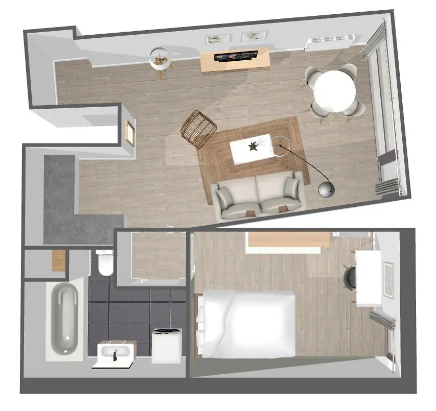 Europe/Flandres Stations Apartment With Balcony! Lille 0*,
